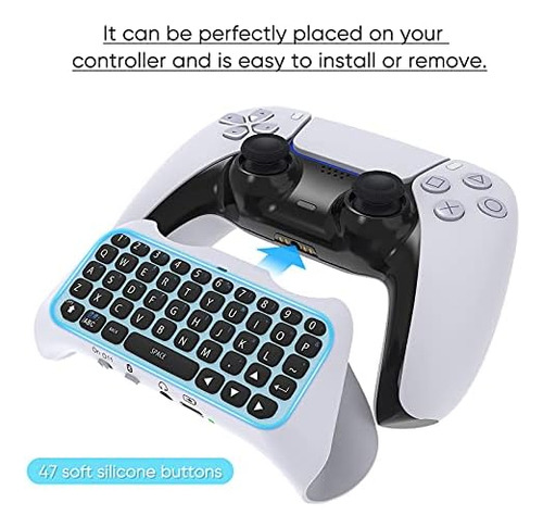 Meneea Teclado Controlador Inalámbrico Para Ps5, Bluetooth 3