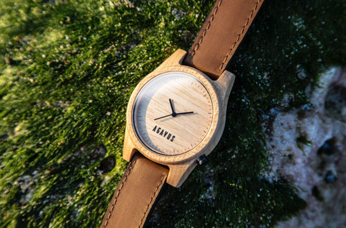 Reloj De Madera Personalizado - Línea Agavia 44mm Maple