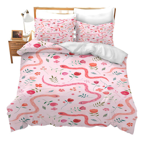 Juego De Ropa De Cama De Serpiente, Funda De Edredón