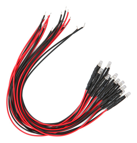 Diodos Emisores De Luz Led Precableados De 3 Mm, Precableado
