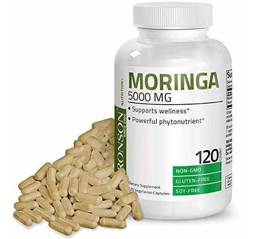 Moringa Oleifera 5000 Mg Polvo Cápsulas Extra De Alta Potenc