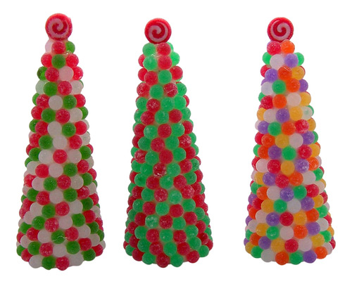 Arboles De Navidad Coloridos Con Forma De Gota De Goma, 10.0
