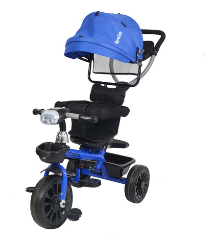 Triciclo Bipokids Giratorio 360° Con Toldo Y Sonido