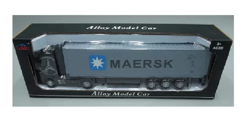 Miniatura Carreta Mercedes Benz Container Esc 1:50 Maersk P - R