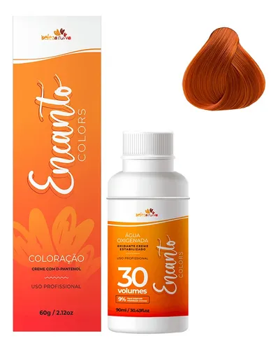 Kit Beleza Ruiva Encanto Colors 7.44 E Oxigenada 30vol 9%