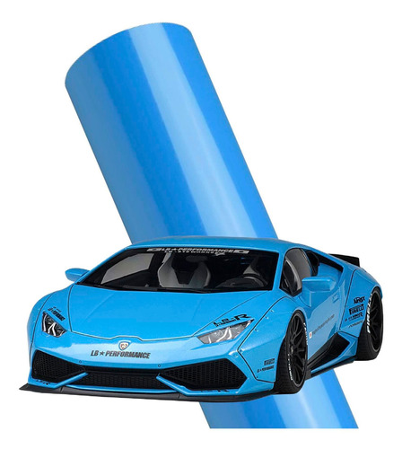 Rollo Vinil Azul Cielo Super Glossy Supreme Autoelite 18mts