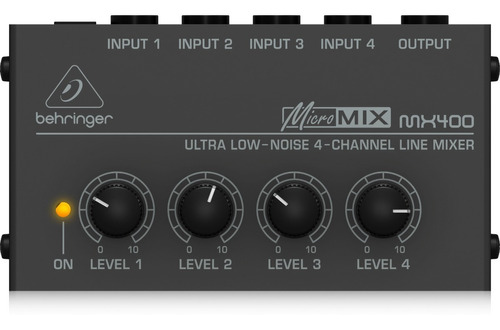 Mixer Mini Behringer Mx400 Mezclador 4 Canales Mono 