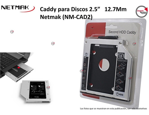 Caddy Para Discos 2.5  Netmak 12.7mm (nm-cad2)
