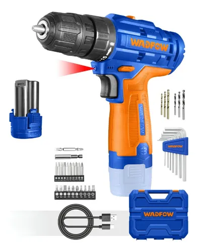 comprar Taladro 12v 0-400\u002F0-1500rpm 10mm Con 2 Baterías Wadfow