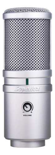 Micrófono Superlux E205u Condensador Usb Color Gris