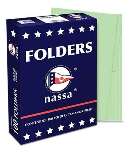 100pzas Folder Nassa Pv1002 Premium Oficio Verde /vc