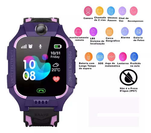 Relógios Smartwatch GPS Kids para Crianças