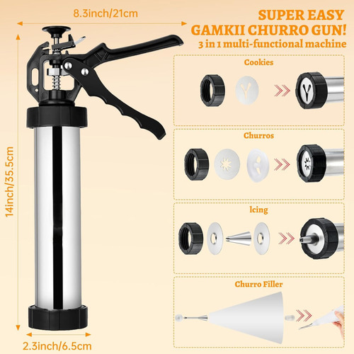 Churro Maker Machine Kit De 20pcs -tartas Postres Diy Maker