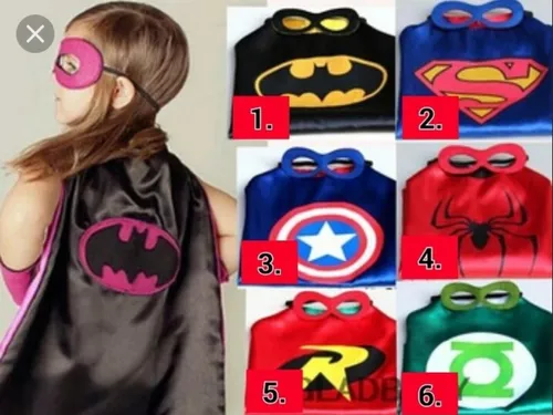 Capas Superheroes Niños Fiestas Infantiles