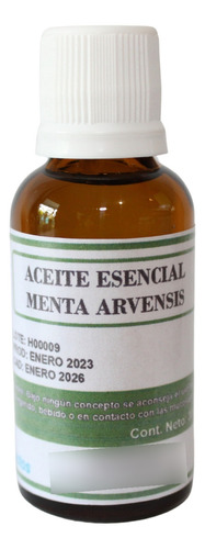 Aceite Esencial Menta Arvensis 30 Ml