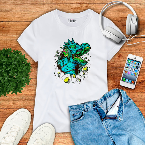 Franela Niña/niño Unisex Personalizada Dinosaurio Audífono