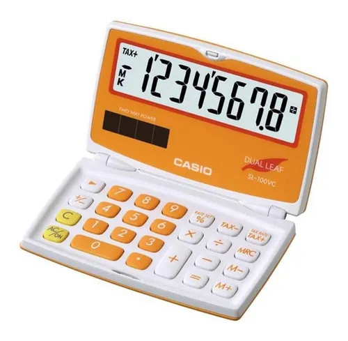Calculadora B sica De Bolsillo Casio Sl 100 vc Naranja Color