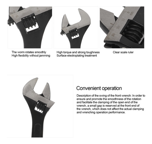 Llave De Acero De 10 Pulgadas, Con Mordaza Ajustable, 45 Nud