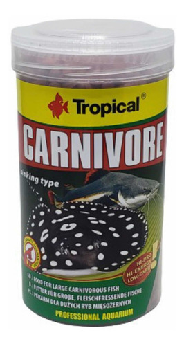 Ração Tropical Carnivore 300g / Para Peixes Carnívoros Fundo