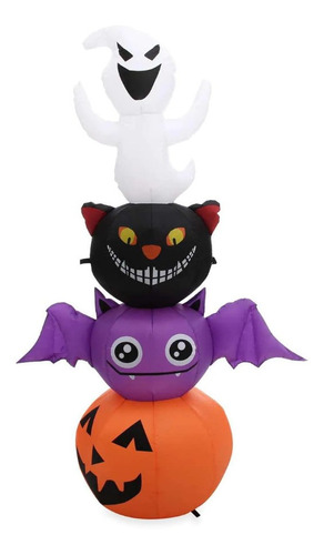 Fantasma Calabazas Inflable Luz Halloween 1.8 M Alto Totem