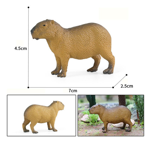 4 Simulación Capybara Figuritas Juguetes Capybara Estatua