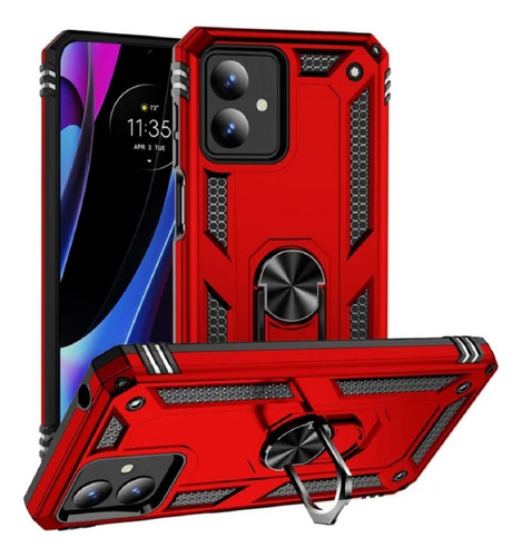 Funda Moto G14 Case Rudo C/anillo + 2 Micas Cristal + Regalo