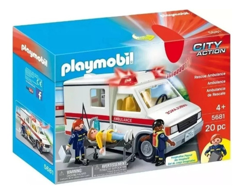 Playmobil City Action Ambulancia Bombero Autobus Luz Sonido