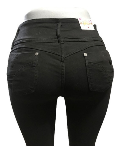 Pantalon Mezclilla Mujer Jeans Negro Dama Colombiano M023 Mercado Libre