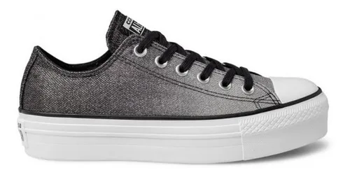 Zapatillas Converse Plataforma 564641c Gris Glitter Degrade