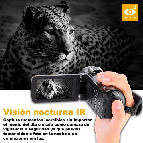 Imagen 3 de 7 de Videocamara Vak 809 Microfono Nocturna 24mp Touch Hdmi Sd