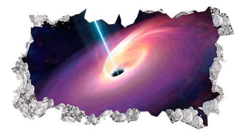 Espiral Galaxy Adhesivo De Pared Púrpura Agujero Negro...