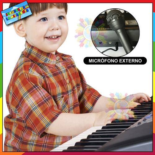 Imagen 4 de 8 de Teclado Musical Organo Piano 54 Teclas Con Microfono Ritmos