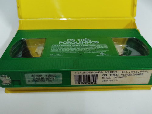 Vhs Os Três Porquinhos Disney (Usado)