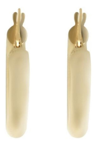 Arracada Redonda Tubular En Oro Amarillo En14 K