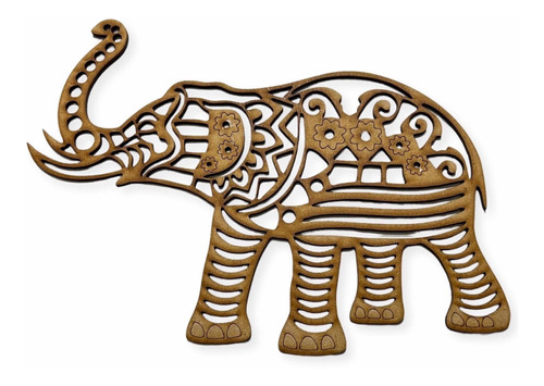 Mándala Elefante Cuadro Decoración Pared 20cm Trupan 