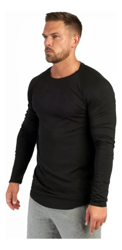Imagen 9 de 9 de Remera Hombre Pack 2 Manga Larga Ultima Modelo Importad A15