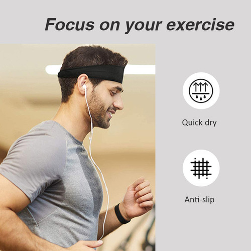 Juego De 4 Diademas Deportivas: Absorbentes, Elásticas, Para