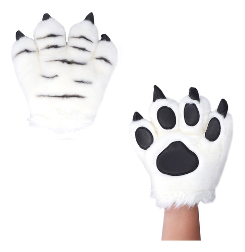 Guantes De Felpa De Garra, Animal De Simulación, Tigre,