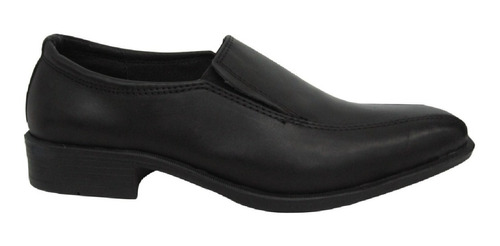 Zapatos Escarpin Doble Elástico Cuero Negro Hombre 39 Al 45