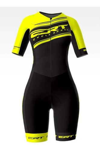 Imagem 2 de 6 de Macaquinho Fem New Elite Forro Gel Ert Pro Team Amarelo