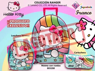 Maleta+lonchera+cartuchera - Hello Kitty - Producto Nuevo