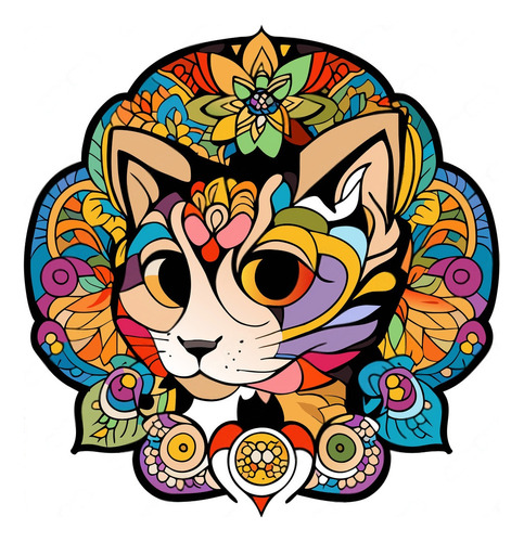 Pdf Imprimible Para Colorear: 150 Mandalas Gatos Anti Estrés