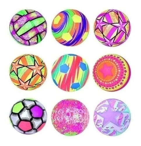 20 Pelotas Neón Desinfladas Diseño Moderno Luz Led Niños 