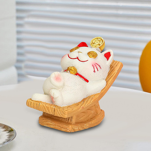 Lucky Cat Statue Kitten Figurine Collection Decoración