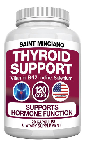 Thyroid Support - Suplemento Tiroides 120 Caps U S A 