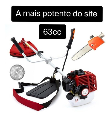 Roçadeira A Gasolina 63cc + Frete Gratis + 2 Brinde !!!