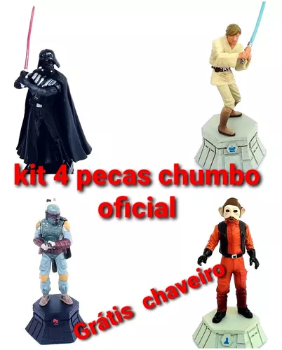 Miniatura Star Wars Xadrez Lote 10 Peças Oficial Chumbo