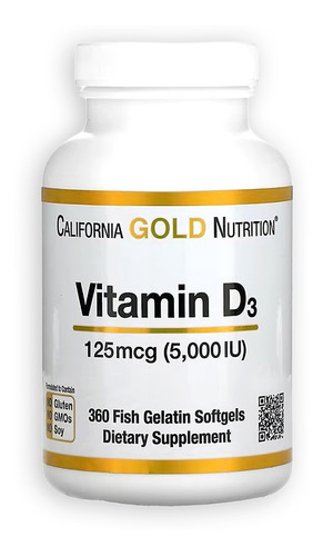 Vitamina D De 5.000ui Com 360 Cápsulas Marca Premium D3 5000