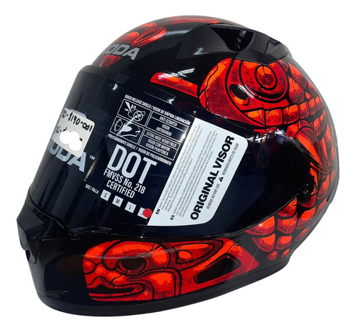 Casco Roda Course Rojo Stonesnake Xl Mica Humo Cerrado Svs