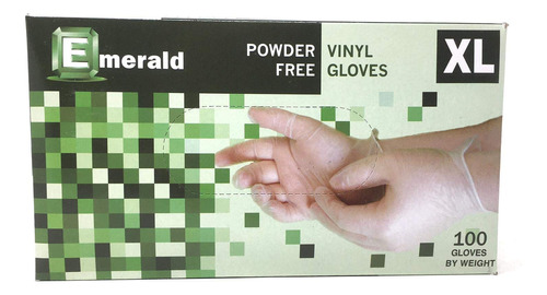 Emerald - Guantes De Vinilo Sin Polvo De Goma Sin Ltex, Dese